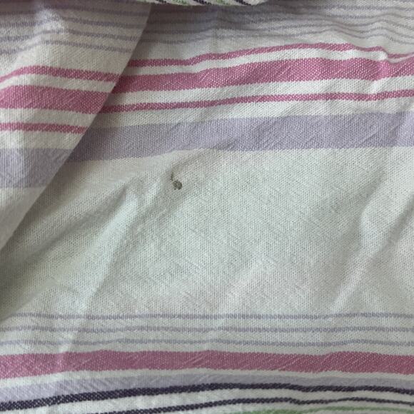 Pottery Barn Teen Queen Sheet Set Pink Striped 1 Fitted 1 Flat 100% Cotton - Picture 5 of 6